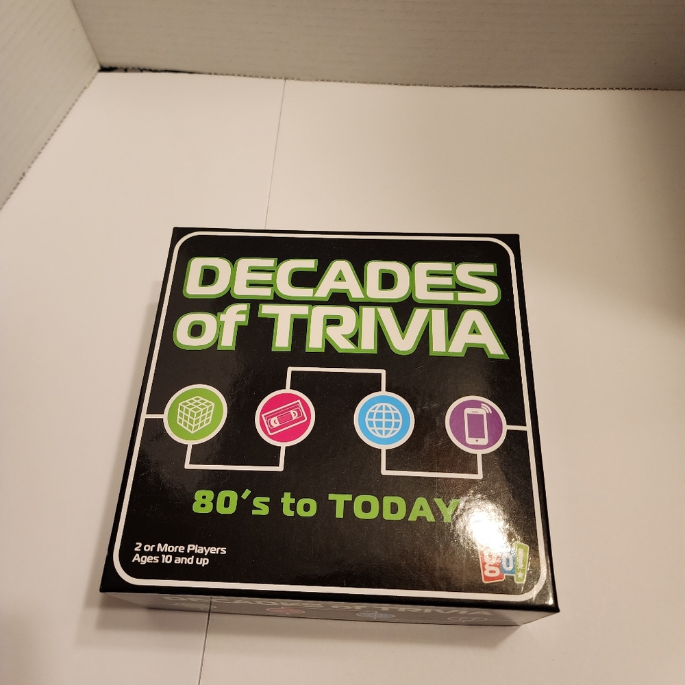 Decades Of TRIVIA game Night 3 Unopened Packs & 1 Opened Complete W/instructions